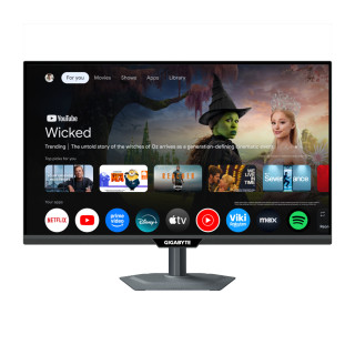 GIGABYTE M27QS Monitor Inteligente 27” 2K QHD - Google TV, Pantalla inalámbrica, 2560 x 1440, 180Hz, 1ms, 350 cd/m²,...