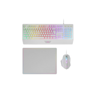 Mars Gaming MCP124W teclado Ratón incluido Juego USB QWERTY Portugués Blanco