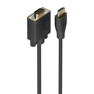 AISENS Cable Conversor HDMI a SVGA, HDMI A/M-SVGA/M, Negro, 1.0m