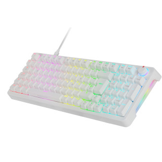 Mars Gaming MKPROWYFR teclado Juego USB AZERTY Francés Blanco