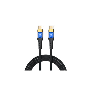 iggual Cable tipo C a tipo C 3A 1 metro trenzado LED