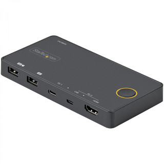 StarTech.com Switch Conmutador de 2 Puertos Híbrido USB-A HDMI y USB-C para 1 Monitor HDMI 2.0 4K de 60Hz para...