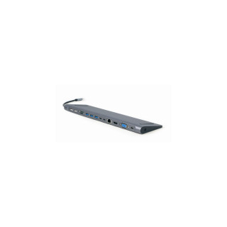 Gembird A-CM-COMBO9-01 hub de interfaz USB 3.2 Gen 1 (3.1 Gen 1) Type-C 5000 Mbit/s Gris