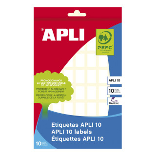 APLI 01635 etiqueta autoadhesiva Rectángulo Permanente Blanco 560 pieza(s)