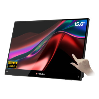 Verbatim Portable 15.6" FHD Touch Monitor LIGHT Monitor portátil Negro 39,6 cm (15.6") LCD 1920 x 1080 Pixeles