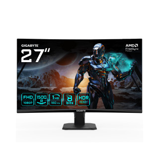 GIGABYTE GS27FC Monitor gaming curvo 27" FHD - 1920 x 1080, 180Hz, 1ms, 250 cd/m², FreeSync Premium, HDR Ready, HDMI...