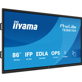 iiyama TE8615A-B2AG pantalla de señalización Diseño de quiosco 2,17 m (85.6") Wifi 550 cd / m² 4K Ultra HD Negro...