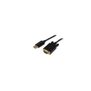 StarTech.com Cable 3m de Vídeo Adaptador Conversor DisplayPort DP a VGA - Convertidor Activo - 1080p - Negro