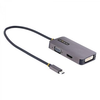 StarTech.com Adaptador de Vídeo USB C, Adaptador USB Tipo C a HDMI VGA DVI hasta 4K 60Hz, Adaptador de Pantalla...