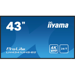 iiyama LH4341UHS-B2 pantalla de señalización 108 cm (42.5") LCD 500 cd / m² 4K Ultra HD Procesador incorporado Android