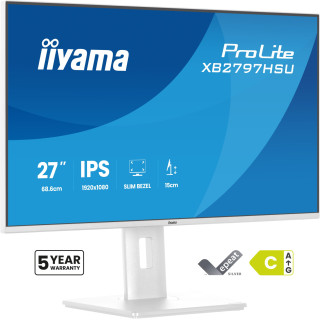 iiyama ProLite XB2797HSU-W1 pantalla para PC 68,6 cm (27") 1920 x 1080 Pixeles Full HD LED Blanco