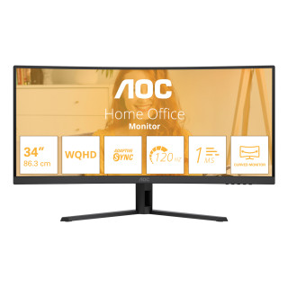 AOC B3 CU34B3E pantalla para PC 86,4 cm (34") 3440 x 1440 Pixeles Wide Quad HD LED Negro