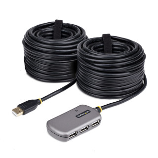 StarTech.com Hub Extensor USB - Concentrador USB con Cable de Extensión de 24m - Cable Alargador USB con Ladrón USB -...