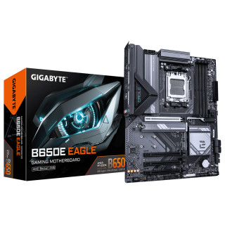GIGABYTE B650E EAGLE Placa Base – Procesadores AMD Ryzen 9000 Series, VRM de 8+2+2 fases, hasta 8200 MHz DDR5 (OC), 1x