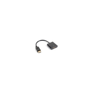 ADAPTADOR LANBERG DISPLAYPORT/HDMI 20CM NEGRO AD-0009-BK