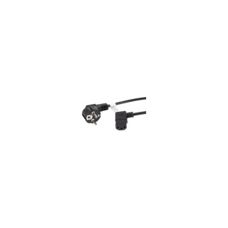 Lanberg CA-C13C-12CC-0018-BK cable de alimentación Negro 2 m C13 acoplador CEE7/7