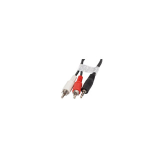 CABLE AUDIO ESTEREO LANBERG MINI JACK MACHO A 2XRCA 2M CA-MJRC-10CC-0025-BK