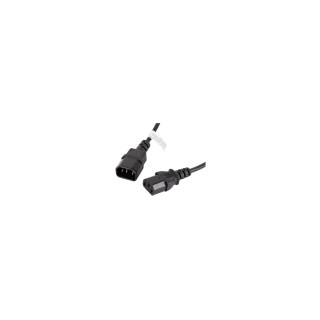 Lanberg CA-C13E-10CC-0018-BK cable de transmisión Negro 1,8 m C13 acoplador C14 acoplador