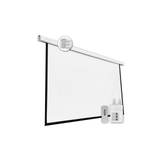 Pantalla electrica videoproyector phoenix pared y techo 135p 300x300cm posicion ajustable carcasa blanca tela super...