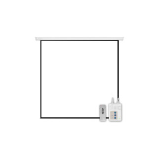 Pantalla electrica videoproyector phoenix pared y techo 135p 2.4mx2.4m posicion ajustable carcasa blanca tela super...