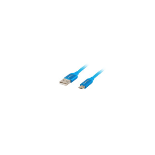Lanberg CA-USBM-20CU-0010-BL cable USB 1 m USB 2.0 Micro-USB A USB A Azul