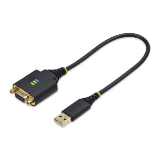 StarTech.com Cable Adaptador USB a Módem Nulo Serie DCE de 30cm - con Retención COM - FTDI - RS232 - con...
