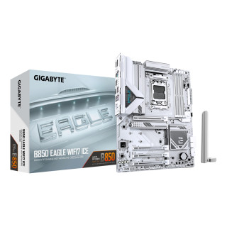 GIGABYTE B850 EAGLE WIFI7 ICE Placa base - Procesadores AMD Ryzen serie 9000, VRM digital de 8+2+2 fases, hasta 8200...