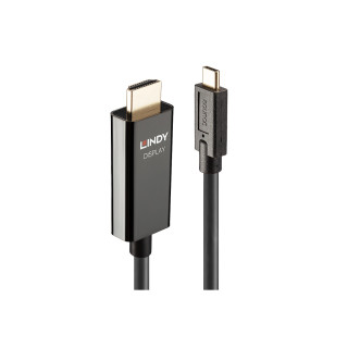 Lindy 43315 adaptador de cable de vídeo 5 m USB Tipo C HDMI tipo A (Estándar) Negro