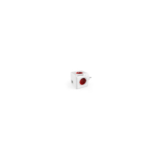 Allocacoc PowerCube Original USB Type E base múltiple 4 salidas AC Interior Rojo