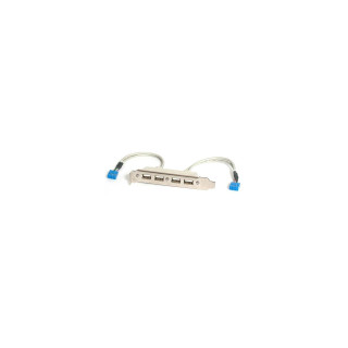 StarTech.com Cabezal Bracket de 4 puertos USB 2.0 con Conexión a Placa Base 2x IDC10