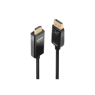 Lindy 40927 adaptador de cable de vídeo 3 m DisplayPort HDMI tipo A (Estándar) Negro