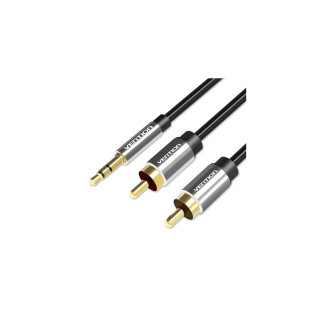 Vention Cable Estéreo BCFBH/ Jack 3.5 Macho - 2x RCA Macho/ 2m/ Negro