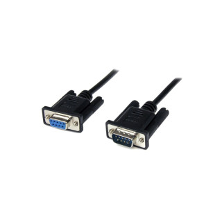 StarTech.com Cable Extensión Directo Straight Through Serie Serial RS232 Vídeo EGA DB-9 Macho a DB-9 Hembra - 1M Negro