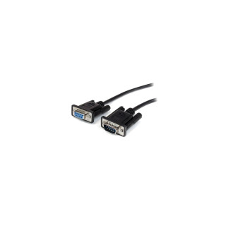 StarTech.com Cable Extensión Directo Straight Through Serie Serial RS232 Vídeo EGA DB9 Macho a Hembra - 3m Negro