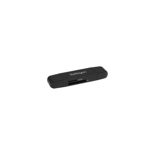 StarTech.com Lector Grabador USB 3.0 USB-C Tipo C y USB-A de Tarjetas de Memoria Flash SD Micro SD Alimentado por USB -