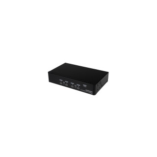 StarTech.com Conmutador Switch KVM 4 puertos Vídeo DisplayPort DP Hub Concentrador USB 2.0 Audio - 2560x1600 Negro