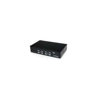 StarTech.com Conmutador Switch Profesional KVM 4 Puertos Vídeo VGA - USB - Hasta 1920x1440 Negro