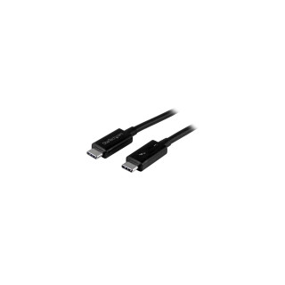 StarTech.com Cable de 0.5m Thunderbolt 3 USB-C 40Gbps - Negro
