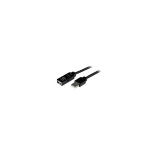 StarTech.com Cable 15m Extensión Alargador USB 2.0 Activo Amplificado - Macho a Hembra - Negro