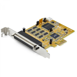 StarTech.com Tarjeta Adaptadora PCI Express Serie de 8 Puertos RS232 - Tarjeta Serial PCIe - DB9 UART 16C1050 - Tarjeta