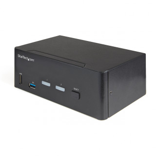 StarTech.com Switch Conmutador KVM de 2 Puertos HDMI 2.0 4K para 2 Monitores - Vídeo de 4K y 60Hz Ultra HD - HDR - Hub