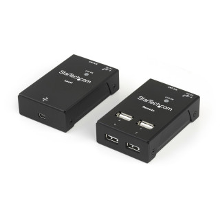 StarTech.com Extensor Alargador USB 2.0 de 4 Puertos por Cable Cat5 o Cat6 - Extensor Compacto USB 2.0 por Ethernet -...