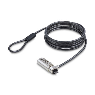 StarTech.com Cable de Seguridad Delgado de Portátil Compatible con K-Slot de 1,5m - Cable Antirrobo para Portátil con...