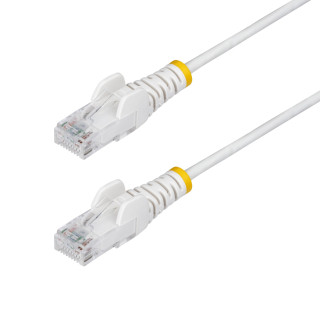StarTech.com Cable de Red Ethernet CAT6 Delgado sin Enganches Blanco de 1m - Cable RJ45 Snagless Slim de 28AWG -...