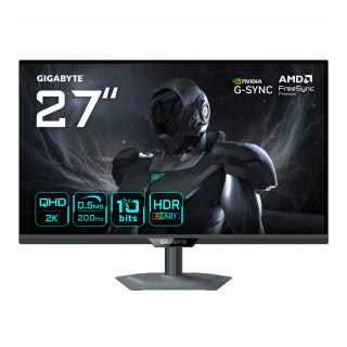 GIGABYTE G27Q20 Monitor Gaming 27” QHD - 2560 x 1440, 200Hz, 0.5ms, Compatible con G-Sync, FreeSync Premium, HDR10,...
