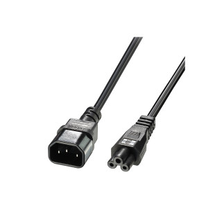 Lindy 30340 cable de transmisión Negro 1 m C14 acoplador C5 acoplador