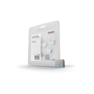 Lindy 40462 bloqueador de puerto USB tipo A Azul Acrilonitrilo butadieno estireno (ABS) 10 pieza(s)