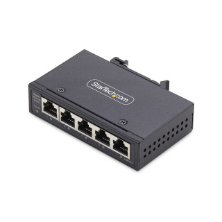StarTech.com Switch Ethernet Industrial de 5 Puertos no Gestionado IP30 - Ethernet 100/1000 - Montaje en Pared o Carril