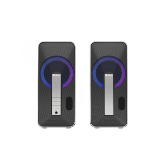 GENESIS Helium 100BT RGB Negro, Plata Inalámbrico y alámbrico 10 W