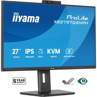 iiyama ProLite XB2797QSNPH-B1 27IN IPS LCD 4MS 2560X1440 350CD/M2 HDMI/DP/USB 2 pantalla para PC 68,6 cm (27") 2560 x...
